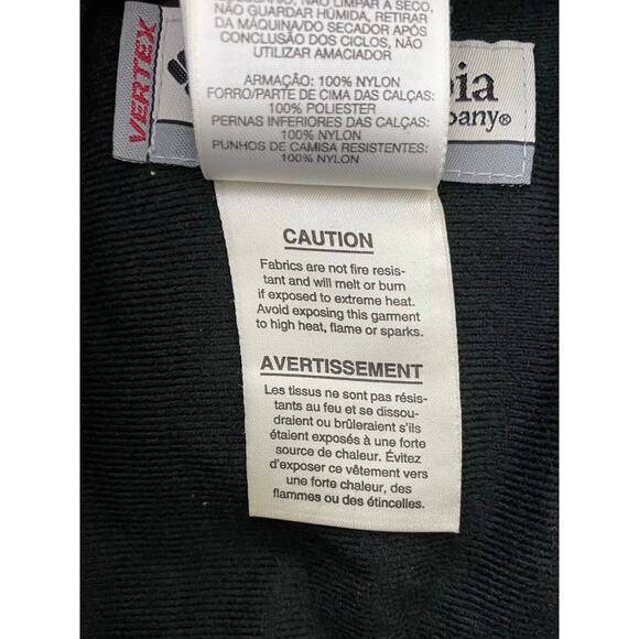 Columbia Vertex Men's XL Black Nylon Lined Snowboarding Ski Bibs - Picture 8 of 9